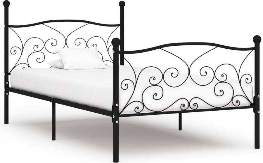 ForYou Prolenta Premium Bedframe met lattenbodem metaal zwart 100x200 cm