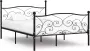 ForYou Prolenta Premium Bedframe met lattenbodem metaal zwart 140x200 cm - Thumbnail 1