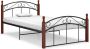 ForYou Prolenta Premium Bedframe metaal en massief eikenhout zwart 120x200 cm - Thumbnail 1