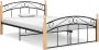 ForYou Prolenta Premium Bedframe metaal en massief eikenhout zwart 140x200 cm - Thumbnail 1