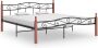 ForYou Prolenta Premium Bedframe metaal en massief eikenhout zwart 180x200 cm - Thumbnail 2