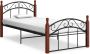 ForYou Prolenta Premium Bedframe metaal en massief eikenhout zwart 90x200 cm - Thumbnail 2