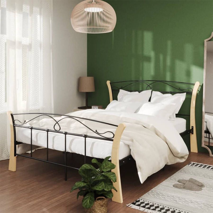 ForYou Prolenta Premium Bedframe metaal zwart 120x200 cm