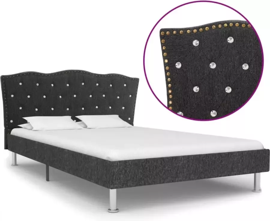 ForYou Prolenta Premium Bedframe stof donkergrijs 120x200 cm