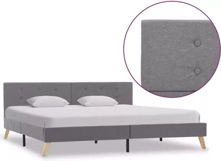 ForYou Prolenta Premium Bedframe stof lichtgrijs 180x200 cm