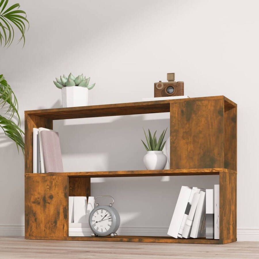 ForYou Prolenta Premium Boekenkast 100x24x63 cm bewerkt hout gerookt eikenkleurig