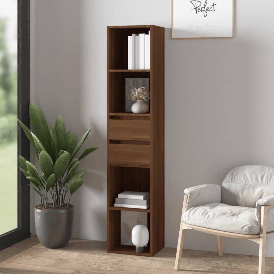 ForYou Prolenta Premium Boekenkast 36x30x171 cm bewerkt hout bruineikenkleurig