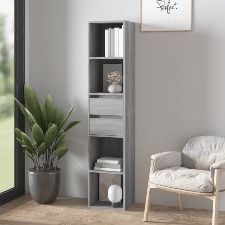 ForYou Prolenta Premium Boekenkast 36x30x171 cm bewerkt hout grijs sonoma eikenkleurig