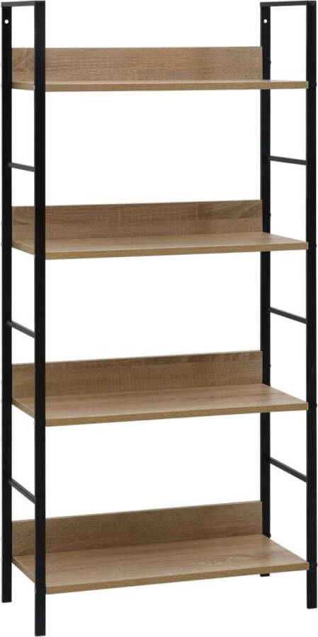 ForYou Prolenta Premium Boekenkast 4 schappen 60x27 6x124 5 cm spaanplaat eikenkleurig