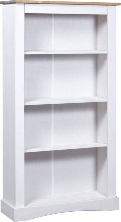 ForYou Prolenta Premium Boekenkast 4 schappen 81x29x150 cm grenenhout Corona-stijl wit