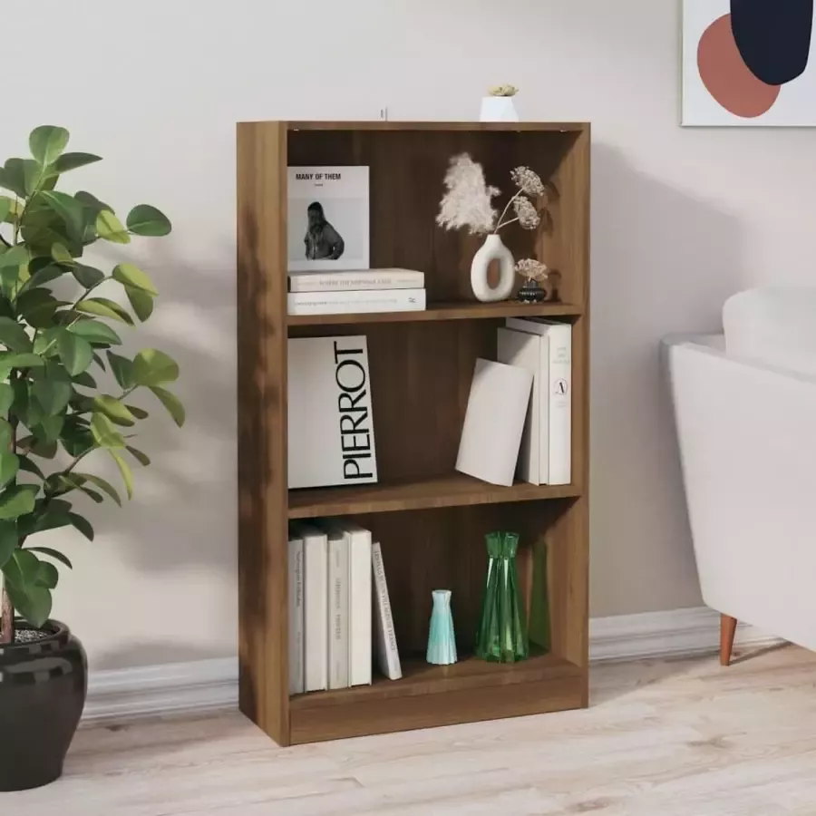 ForYou Prolenta Premium Boekenkast 60x24x109 cm bewerkt hout bruineikenkleurig