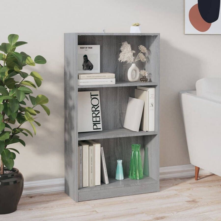 ForYou Prolenta Premium Boekenkast 60x24x109 cm bewerkt hout grijs sonoma eikenkleurig