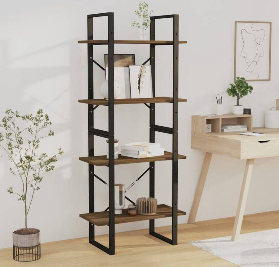 ForYou Prolenta Premium Boekenkast 60x30x140 cm bewerkt hout bruineikenkleurig