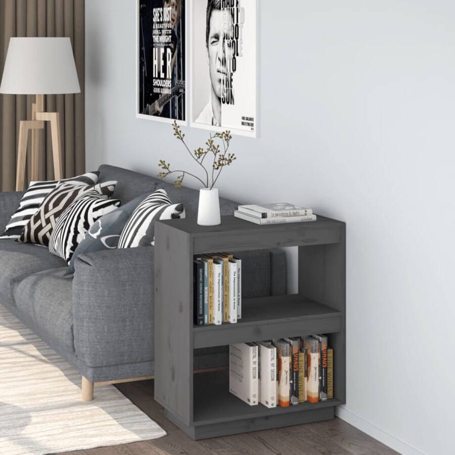 ForYou Prolenta Premium Boekenkast 60x35x71 cm massief grenenhout grijs