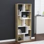 ForYou Prolenta Premium Boekenkast 67x24x161 cm spaanplaat wit en sonoma eikenkleurig - Thumbnail 2