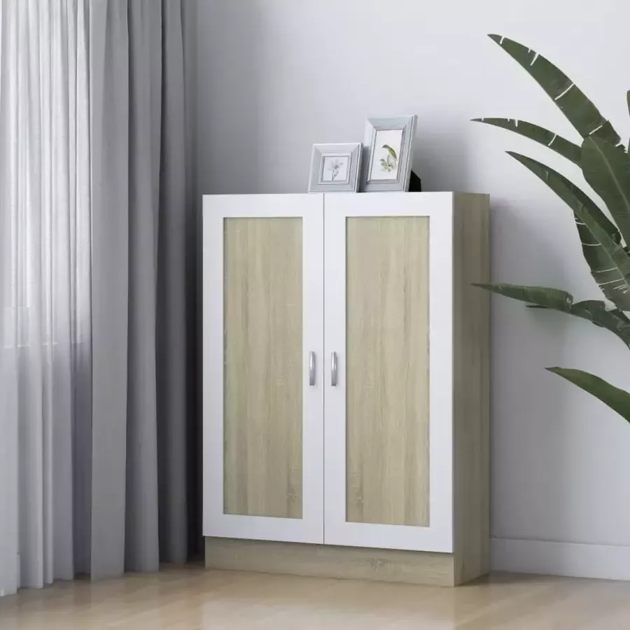 ForYou Prolenta Premium Boekenkast 82 5x30 5x115 cm spaanplaat wit sonoma eikenkleurig