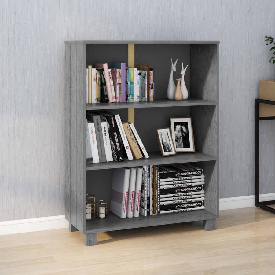 ForYou Prolenta Premium Boekenkast 85x35x112 cm massief grenenhout donkergrijs