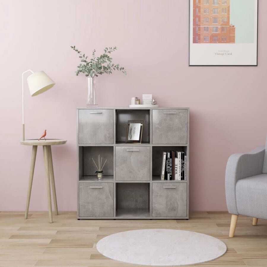 ForYou Prolenta Premium Boekenkast 90x30x90 cm spaanplaat betongrijs