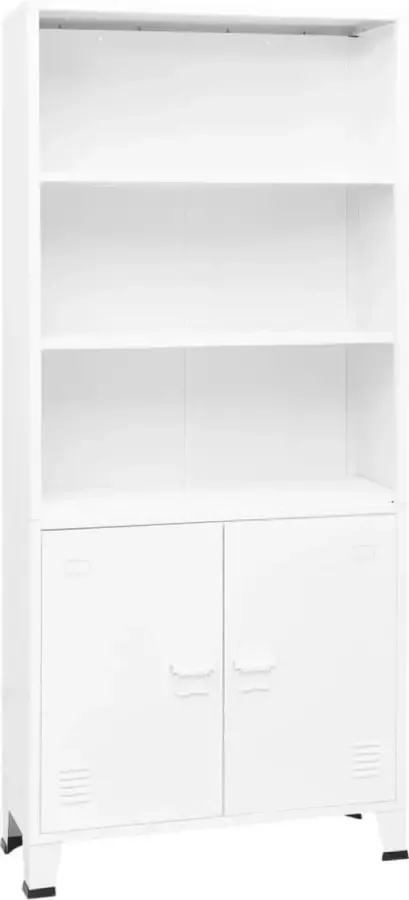 ForYou Prolenta Premium Boekenkast industrieel 80x32x180 cm staal wit