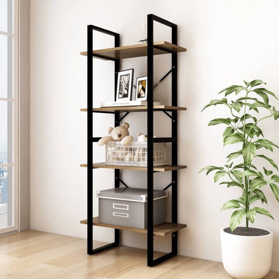 ForYou Prolenta Premium Boekenkast met 4 schappen 60x30x140 cm massief grenenhout bruin