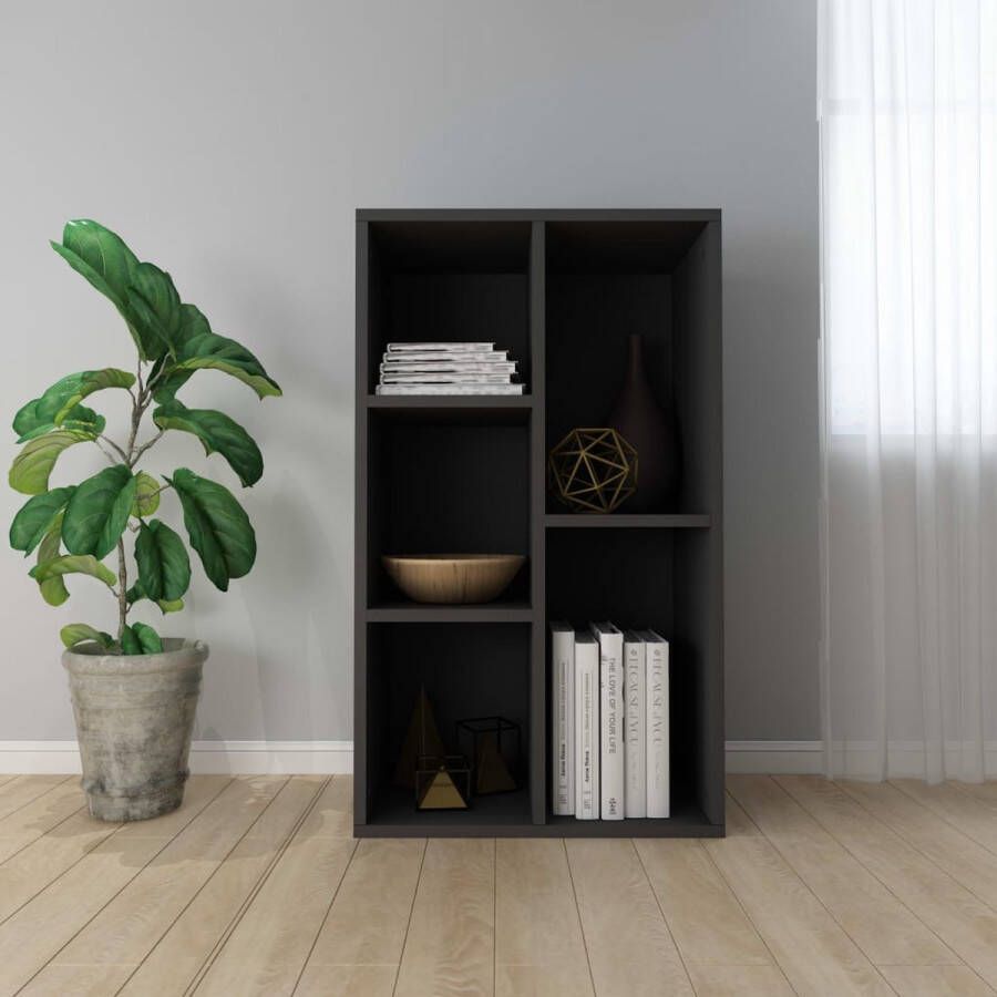 ForYou Prolenta Premium Boekenkast dressoir 50x25x80 cm spaanplaat zwart