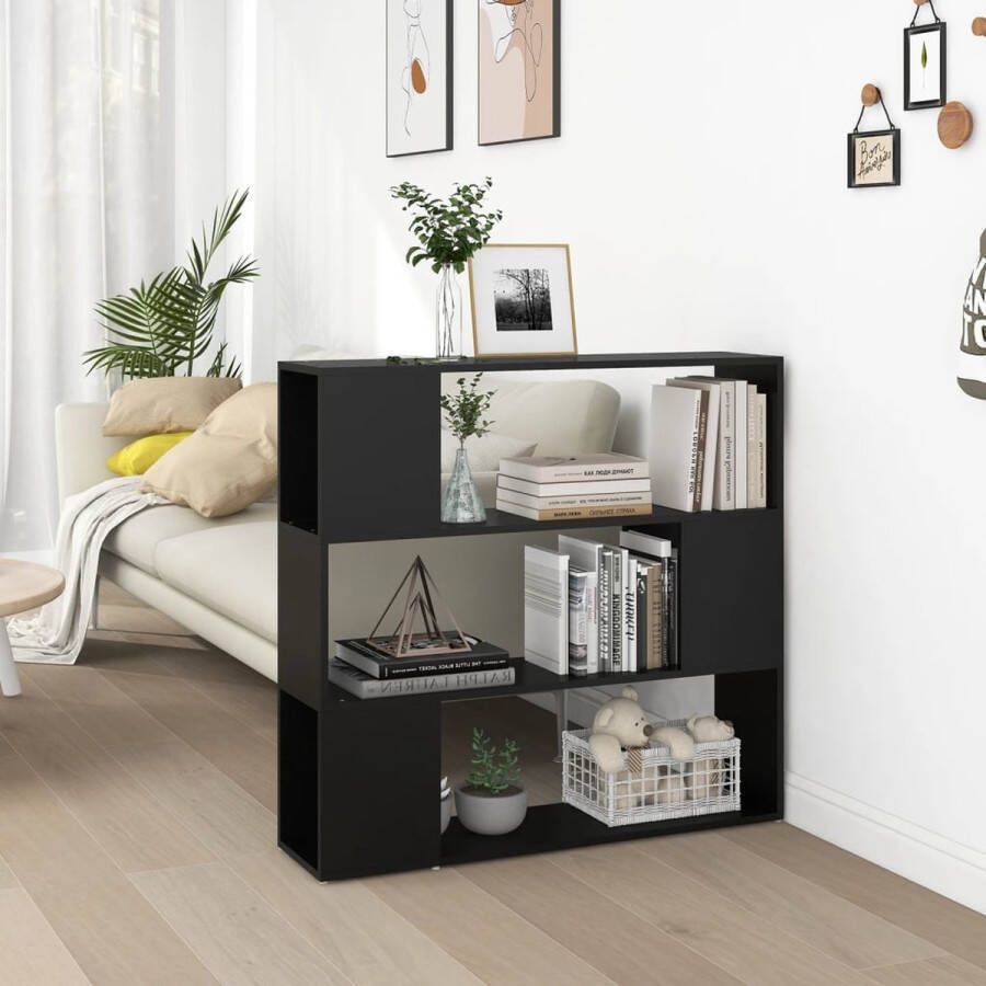 ForYou Prolenta Premium Boekenkast kamerscherm 100x24x94 cm zwart