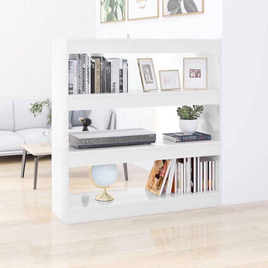 ForYou Prolenta Premium Boekenkast kamerscherm 100x30x103 cm hoogglans wit