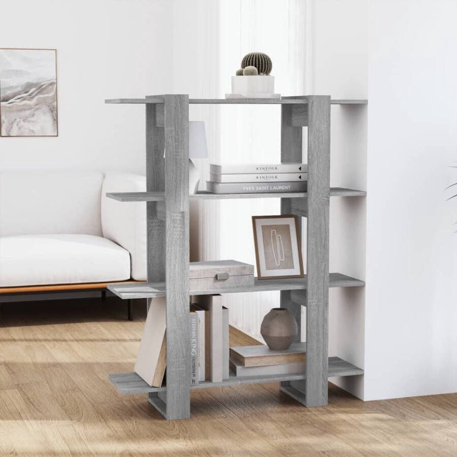 ForYou Prolenta Premium Boekenkast kamerscherm 100x30x123 5 cm grijs sonoma eiken