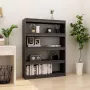 ForYou Prolenta Premium Boekenkast kamerscherm 100x30x135 5 cm massief grenenhout grijs - Thumbnail 1