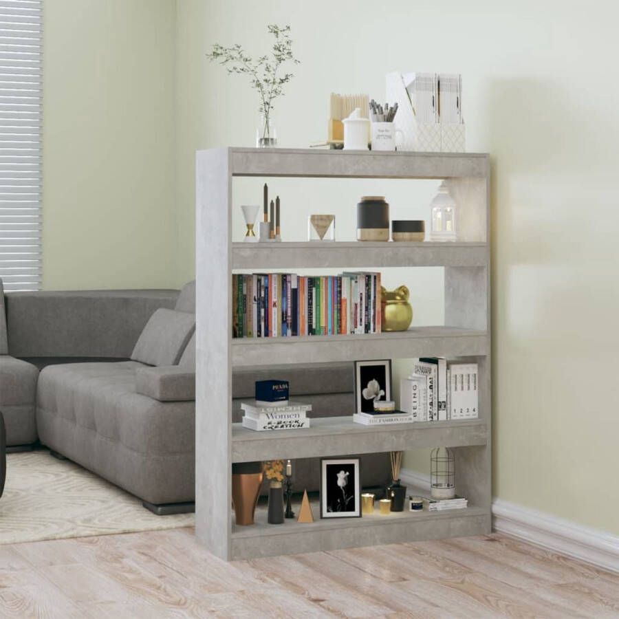 ForYou Prolenta Premium Boekenkast kamerscherm 100x30x135 cm betongrijs