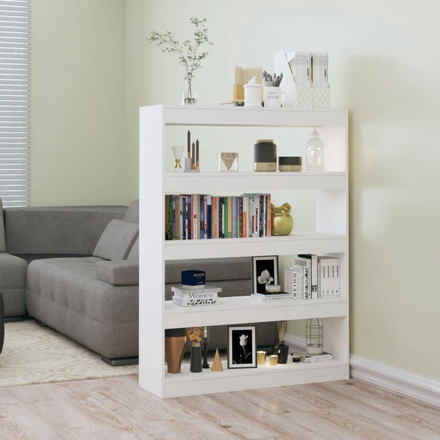 ForYou Prolenta Premium Boekenkast kamerscherm 100x30x135 cm hoogglans wit