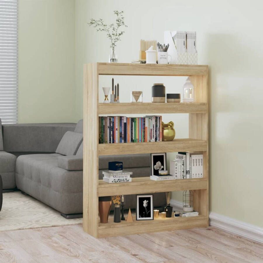 ForYou Prolenta Premium Boekenkast kamerscherm 100x30x135 cm sonoma eikenkleurig