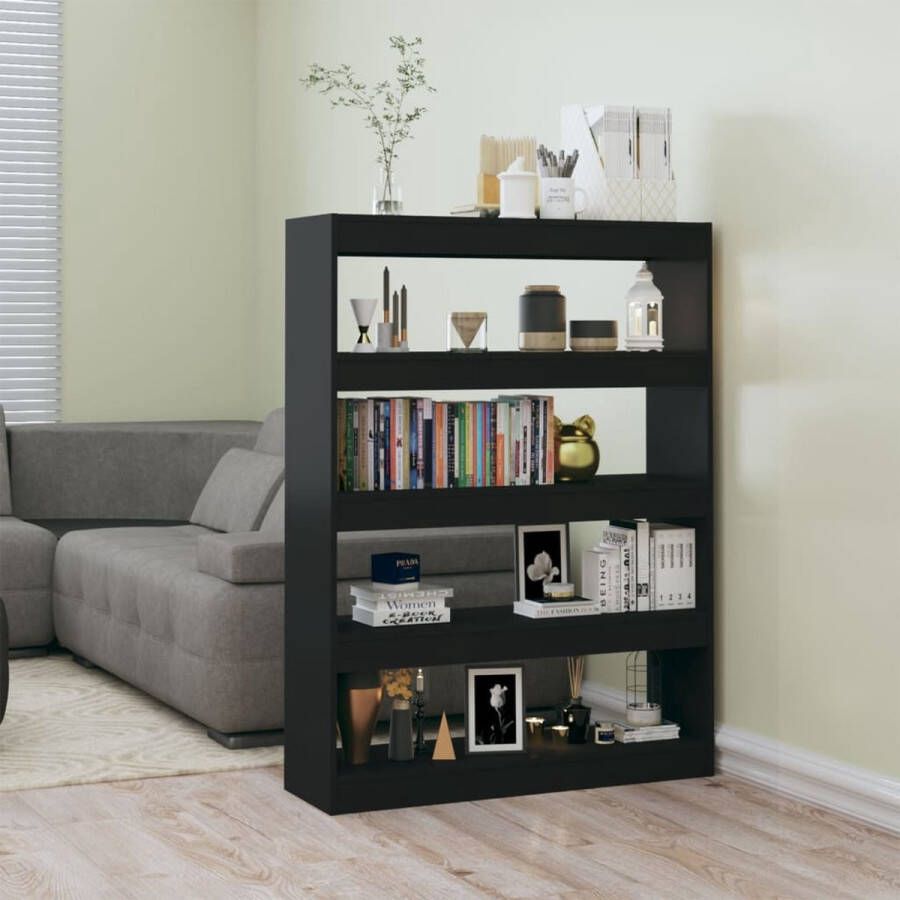 ForYou Prolenta Premium Boekenkast kamerscherm 100x30x135 cm zwart