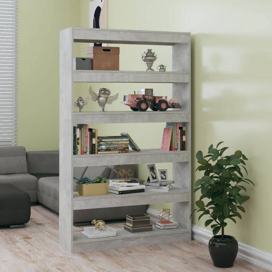 ForYou Prolenta Premium Boekenkast kamerscherm 100x30x166 cm betongrijs