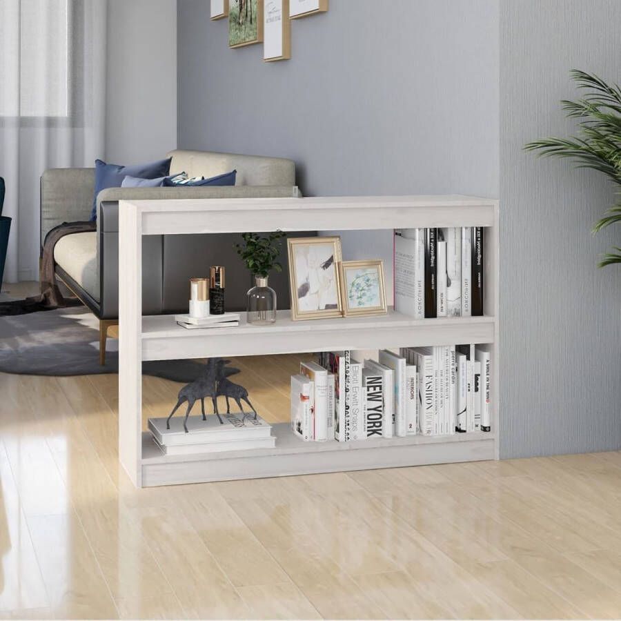 ForYou Prolenta Premium Boekenkast kamerscherm 100x30x71 5 cm grenenhout wit