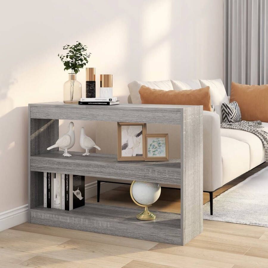 ForYou Prolenta Premium Boekenkast kamerscherm 100x30x72 cm grijs sonoma eikenkleurig