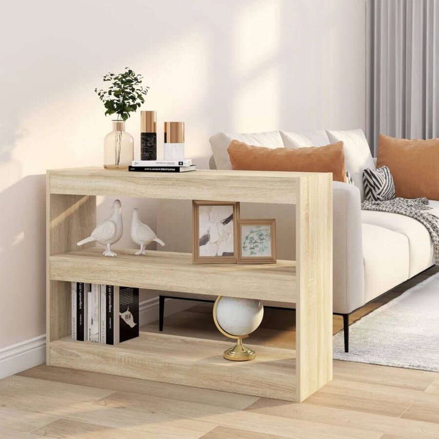 ForYou Prolenta Premium Boekenkast kamerscherm 100x30x72 cm sonoma eikenkleurig