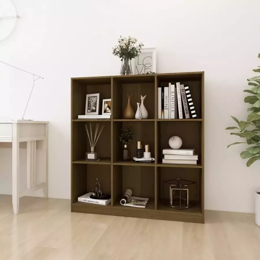 ForYou Prolenta Premium Boekenkast kamerscherm 104x33 5x110 cm grenenhout honingbruin