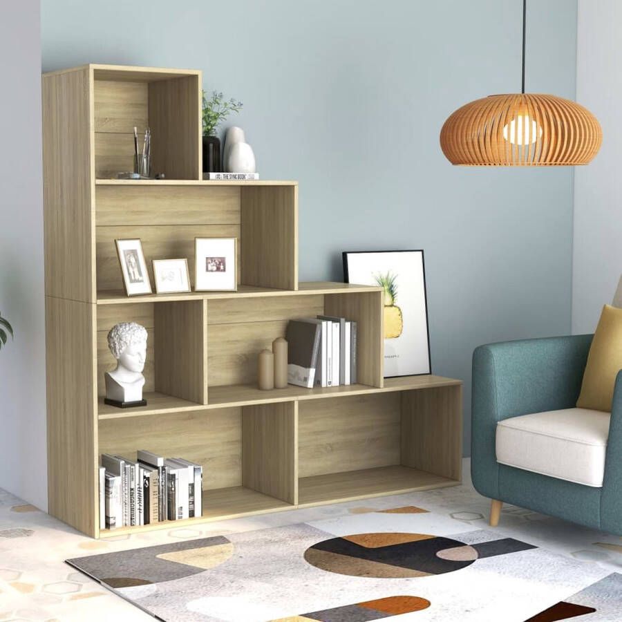 ForYou Prolenta Premium Boekenkast kamerscherm 155x24x160 cm bewerkt hout sonoma eiken