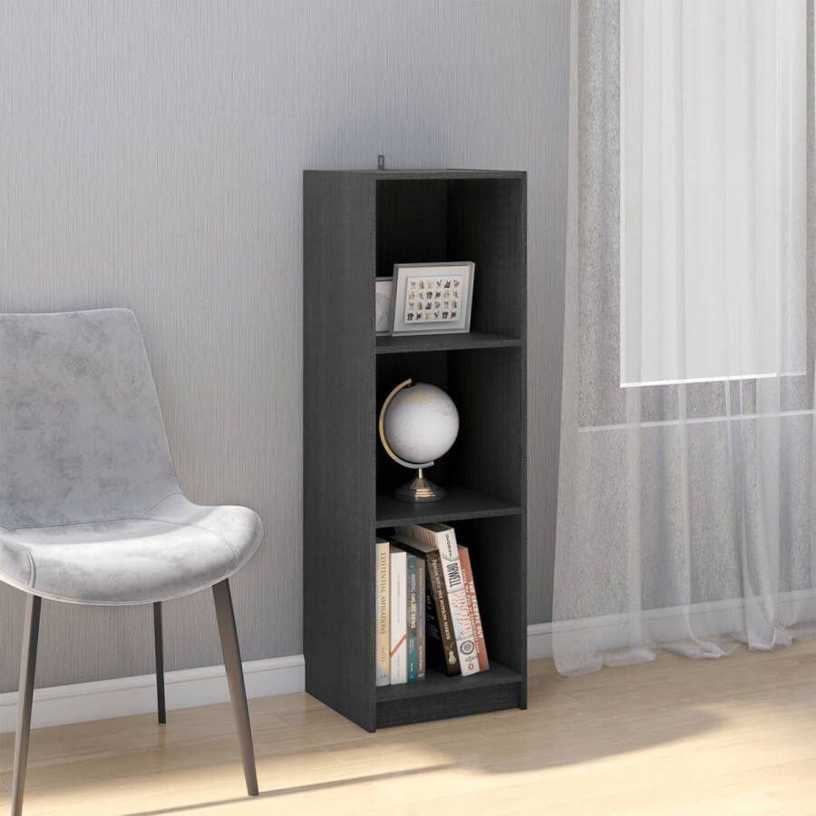 ForYou Prolenta Premium Boekenkast kamerscherm 36x33x110 cm massief grenenhout grijs