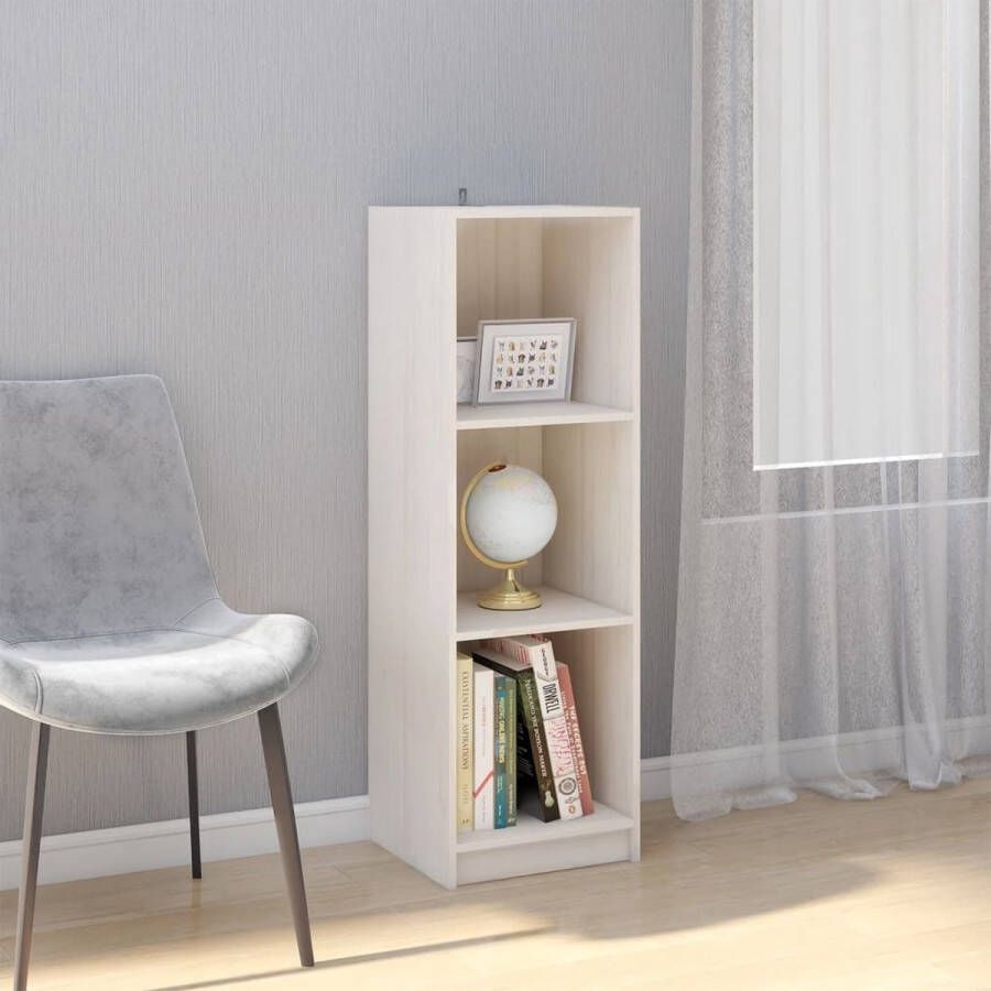 ForYou Prolenta Premium Boekenkast kamerscherm 36x33x110 cm massief grenenhout wit