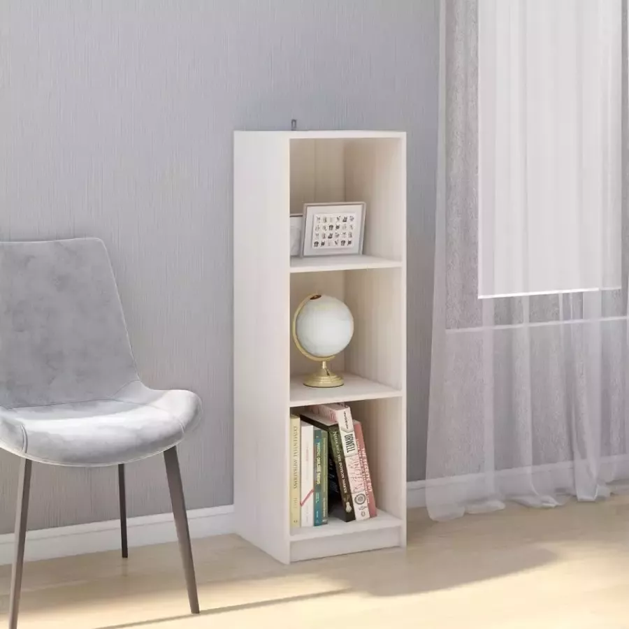 ForYou Prolenta Premium Boekenkast kamerscherm 36x33x110 cm massief grenenhout wit