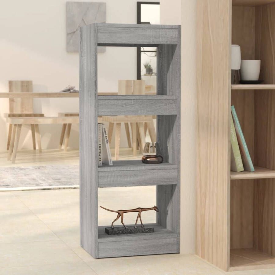 ForYou Prolenta Premium Boekenkast kamerscherm 40x30x103 cm spaanplaat grijs sonoma