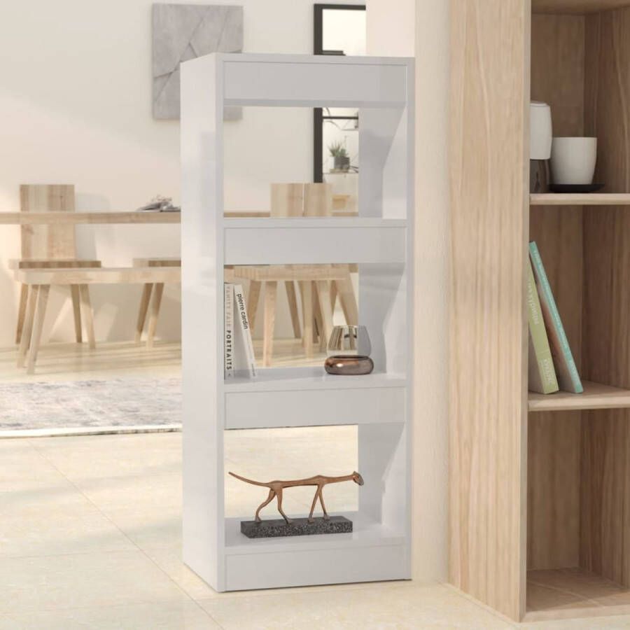 ForYou Prolenta Premium Boekenkast kamerscherm 40x30x103 cm spaanplaat hoogglans wit