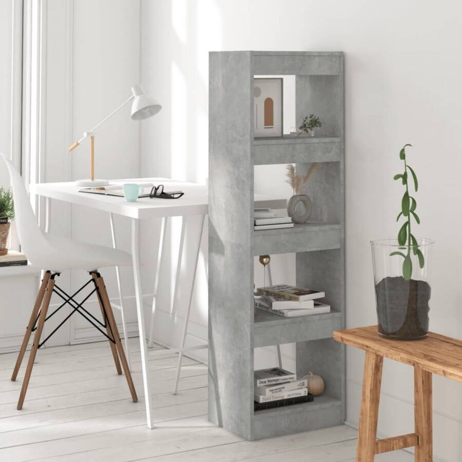 ForYou Prolenta Premium Boekenkast kamerscherm 40x30x135 cm betongrijs