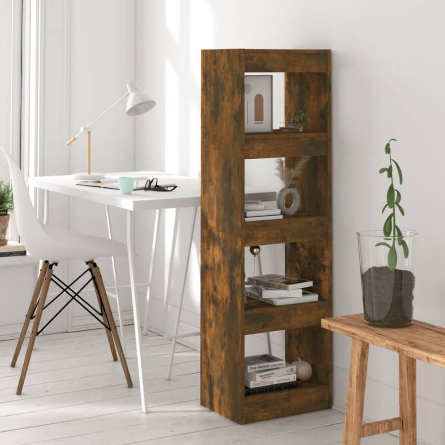 ForYou Prolenta Premium Boekenkast kamerscherm 40x30x135 cm gerookt eikenkleurig