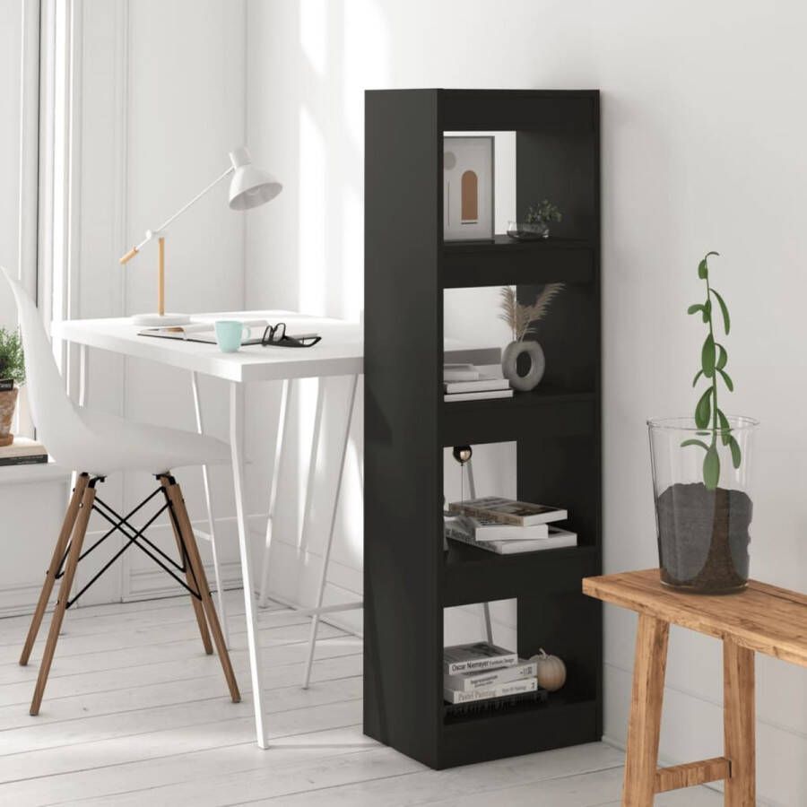 ForYou Prolenta Premium Boekenkast kamerscherm 40x30x135 cm zwart