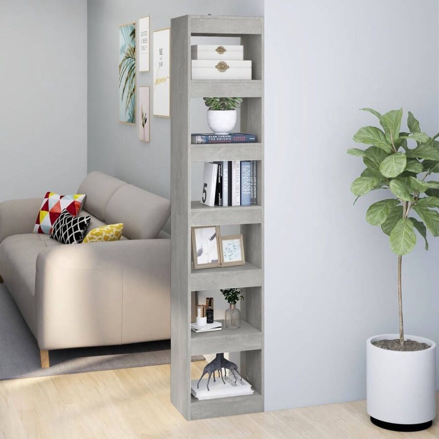 ForYou Prolenta Premium Boekenkast kamerscherm 40x30x198 cm betongrijs