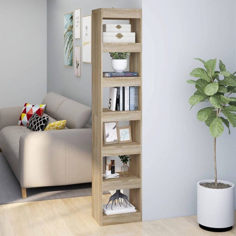 ForYou Prolenta Premium Boekenkast kamerscherm 40x30x198 cm sonoma eikenkleurig