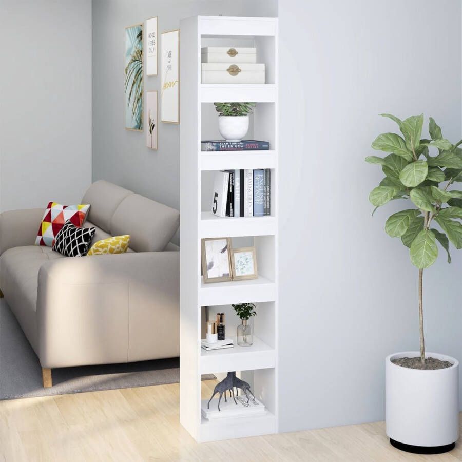 ForYou Prolenta Premium Boekenkast kamerscherm 40x30x198 cm wit